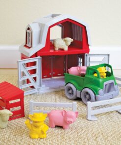 Green Toys Farm Playset - 13 Piece Pretend Play, Motor Skills, Language & Communication Kids Role Play Toy. No BPA, phthalates, PVC. Dishwasher Safe, Recycled Plastic, Made in USA, Red, Pack of 1 31 810SyjLnwLL
