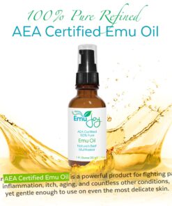Ethically Sourced Emu Oil for Chemo & Radiation Burns LS Piercing Aftercare Tattoo After Care Face & Body Moisturizer TSW Red Skin Syndrome Lichen Sclerosus Relief 100% Pure AEA Certified 10 810T1ymlBCL