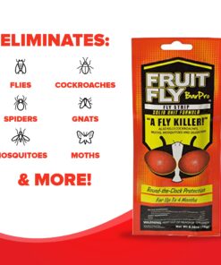 Fruit Fly BarPro – 4 Month Protection Against Flies, Cockroaches & Other Pests. Fly Traps for Indoors/Outdoor. Better Than Mosquito Zapper 1 Pack 19 810Thfz qQL 2