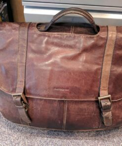 Samsonite Colombian Leather Flap-Over Messenger Bag One Size Brown 37 810VzKS8AbL