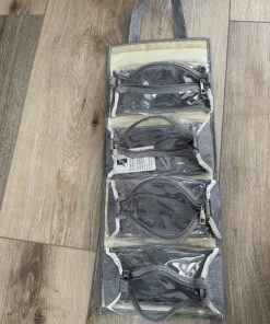 4kits Hanging Roll-Up Makeup Bag/Toiletry Kit/Travel Organizer for Women - 4 Removable Storage Bags - Organize Make Up, Cosmetics, First Aid, Medicine, Personal Care, Bathroom, Palette/Brush Holder 57 810WwoDS5YL