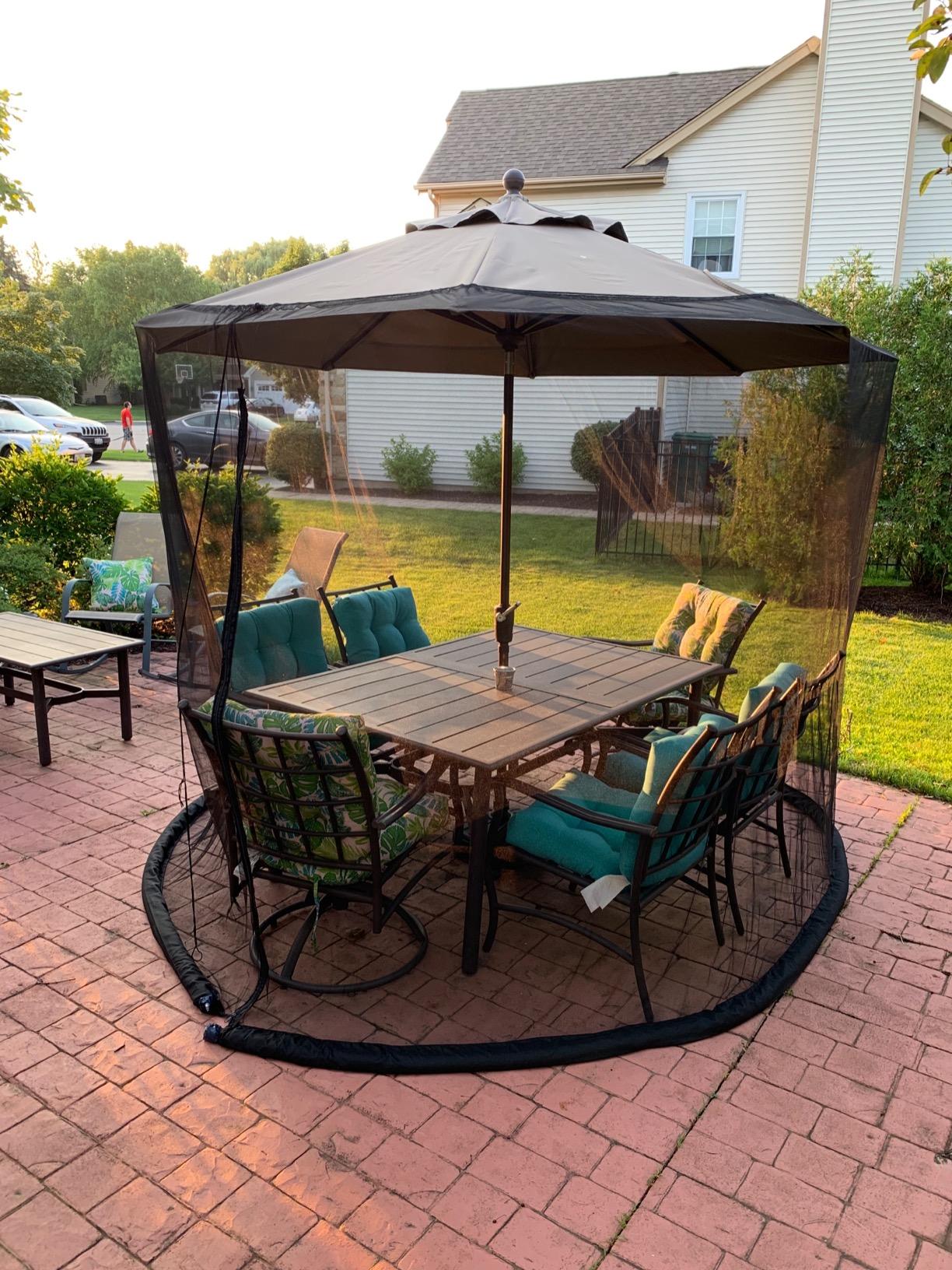 Best Choice Products 9ft Adjustable Mosquito Net for Umbrellas 7.5-11ft, Bug Screen Patio Umbrella Accessory for Outdoor Market Offset Cantilever w/Polyester Mesh Net, Zipper Door, Fillable Base 15 Best Choice Products 9ft Adjustable Mosquito Net for Umbrellas 7.5-11ft, Bug Screen Patio Umbrella Accessory for Outdoor Market Offset Cantilever w/Polyester Mesh Net, Zipper Door, Fillable Base - Image 15