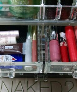 Ikee Design Clear Acrylic Makeup Organizer, Elegant Makeup Storage Organizer for a Stylish Vanity, Bathroom, or Dresser Décor, Clear Design for Easy Visibility and Quick Access 1) 1 Top 4 Drawers 51 810Z3pXKLRL