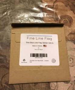 Thin Blue Line Flag Decals - 3x5 in. Black White and Blue American Flag Stickers for Cars, Trucks - in Support of Police and Law Enforcement Officers (2-Pack) 2-pack 30 810a8Bo6IuL