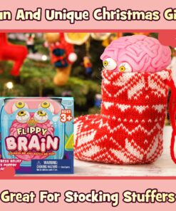 Flippy Brain Squishy Eye Popping Squeeze Fidget - Stress Relief Ball - Anxiety Reducer Sensory Play - Gag for Boys and Girls - Suitable for Autism, ADHD 14 810cYY24E0L