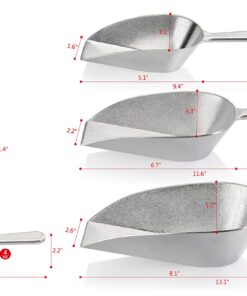 New Star Foodservice 34721 One-Piece Cast Aluminum Flat Bottom Bar Ice Flour Utility Scoop, 24-Ounce, Silver 15 810d26PYzYL