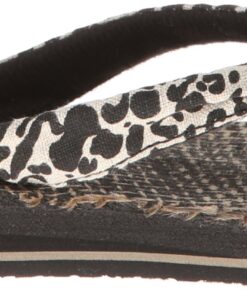 Sanuk Women's Yoga Wildlife Jute Flip Flop 5 Black Lepatyga 12 810e98JOvxL