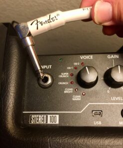 Fender Performance Series Instrument Cables (Straight-Right Angle) for electric guitar, bass guitar, electric mandolin, pro audio 10' Right Angle 13 810fBvF0ZIL