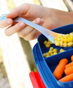 Tapirus 5 Spork Of Steel Utensils Set | Durable & Rust Proof Stainless Steel | Spoon, Fork & Knife Flatware | For Camping, Fishing, Hunting & Outdoor Activities | With Bottle Opener & Carrying Case 34 810gjCyvUrL