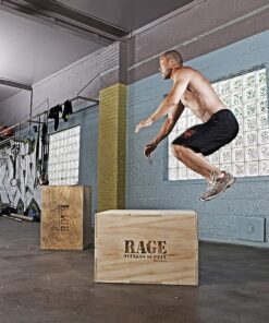 Rage Fitness 3 in 1 Wooden Plyo Box | 20"/ 24"/ 30" | Anti-Slip Plyometric Jump Box Perfect for Skipping, Jumping, Box Jump, Squats, Dips & More, Durable Step Up Box for Home Gym and Outdoor Workouts 15 810gzXvItcL