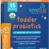 Lovebug Award Winning Probiotics | Constipation & Stomach Discomfort | Softer Bowel Movements | Easy-to-Take Powder | Ages 12 Months to 4 Years | 30 Packets 30 Servings (Pack of 1) 44 810iHn33R2L
