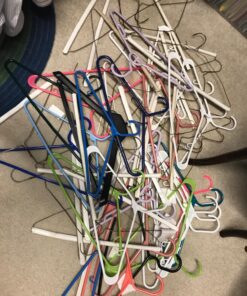 Jeronic Pant Hangers, 20 Pack Steel, Black, 20 Count 69 810m0kHcbGL