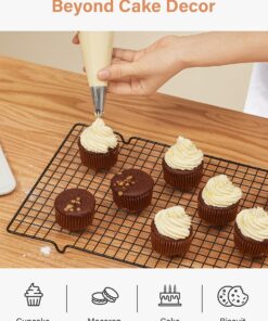 Kootek Piping Bags Disposable 16 Inch 100pcs with EBook, Anti Burst Thicken Pastry Bags, Icing Piping Bags for Cookie Cake Frosting Decorating Baking Supplies 21 810nPXJ4l8L