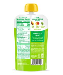 HAPPYTOT Organics Super Foods Stage 4, Pears, Mangos and Spinach + Super Chia, 4.22 Ounce Pouch (Pack of 16) packaging may vary Pack of 16 15 810nmVRLG5L