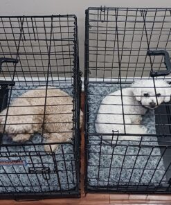 MidWest Homes for Pets Deluxe Dog Beds | Super Plush Dog & Cat Beds Ideal for Dog Crates | Machine Wash & Dryer Friendly, 1-Year Warranty,Gray Gray 22-Inch 33 810o5sHJUNL 1