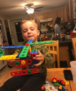 Brickyard Building Blocks STEM Toys - Educational Building Toys for Kids Ages 4-8 with 101 Pieces, Tools, Design Guide and Toy Storage Box, Gift for Boys & Girls 101 Piece 29 810oTzteYEL