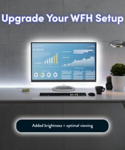 Power Practical LED Lights for TV Backlight - Luminoodle, USB Powered TV LED Light Strip w/ Bias Ambient Lighting for Home Theater - True White - Size (24"-29” TV) Medium (24 in-29 in TV, White) 37 810qf81h8AL