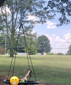 Sorbus Saucer Tree Swing- Kids Outdoor Disc Round Swing - 40" Heavy Duty 220lbs Seat- Easy Install Flying Saucer Web Circle Swing- Perfect for Gift,Playground, Birthday, Xmas, IndoorOutdoor Tire Swing Net Seat 40 Inch 40 810qih4 DTL