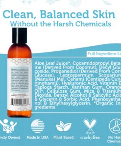 Manuka Honey Face Wash for Women and Men - Moisturizing Face Wash for Dry Skin with Organic Aloe Vera - Soothing Gentle Face Cleanser Made in USA - Sulfate Free Facial Cleanser for Dry Skin 4 oz 4 Fl Oz (Pack of 1) 18 810r3OJfsfL