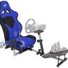 OpenWheeler GEN3 Racing Wheel Stand Cockpit Blue on Black | Fits All Logitech G923 | G29 | G920 | Thrustmaster | Fanatec Wheels | Compatible with Xbox One, PS4, PC Platforms 39 810sD lcgYL