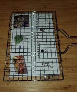 AIGMM Portable Stainless Steel BBQ Barbecue Grilling Basket for Fish ,Vegetables , Steak ,Shrimp, Chops and Many Other Food .Great and Useful BBQ Tool. Deep 33 810sSwSxMwL