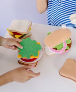 Melissa & Doug Felt Food Sandwich Play Food Set (33 pcs) - Felt Sandwich Play Set For Kids Kitchen, Pretend Play Sandwich, Felt Sandwich Toy For Toddlers Kids Ages 2+,Orange Felt Play Food 34 810uRY4CiUL
