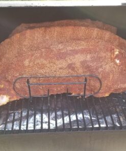 Sorbus® Non-Stick Rib Rack - Porcelain Coated Steel Roasting Stand – Holds 4 Rib Racks for Grilling & Barbecuing - Perfect BBQ Accessories for Smoker and Grill - Durable and Convenient Design (Black) 26 810wPDl4GL