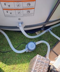 Bestway Steel Pro MAX 12 Foot x 30 Inch Round Metal Frame Above Ground Outdoor Backyard Swimming Pool Set with 330 GPH Filter Pump 12' x 30" 44 810wPQD6fLL