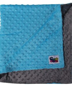 Reversible Unisex Children's Soft Baby Blanket Minky Dot (Turquoise/Grey) Turquoise/Grey 10 810whXeDxiL