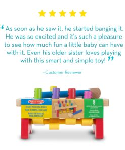 Melissa & Doug Deluxe Pounding Bench Wooden Toy With Mallet - STEAM Toddler Toy 25 810xGT7wGaL