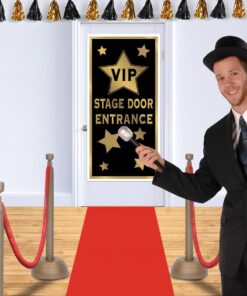 Beistle Red Rope Stanchion Set Awards Night Decorations, VIP Party, Red/Bronze (Plastic) 20 810xYoEqNNL