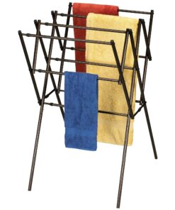 Household Essentials 5175 Collapsible Expandable Metal Clothes Drying Rack, Antique Bronze, STORAGE 17 810zAEkd9LL