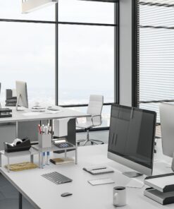 SimpleHouseware Expandable Stackable Kitchen Cabinet and Counter Shelf Organizer, Silver Metal Top 27 811 HuhEeHL