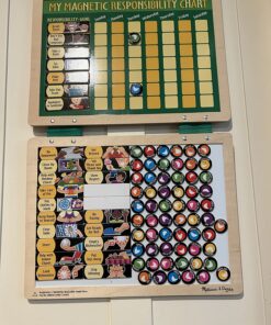 Melissa & Doug Deluxe Wooden Magnetic Responsibility Chart With 90 Magnets 41 811 Ic7DmOL