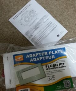 Suncourt Flush Fit HC500-W Vent Cover with Fan Booster, Energy Efficient AC Register Booster, Improved Air Flow for Better Indoor Heating and Cooling, White For 4”x10” register openings 15 811 Xaf20KL