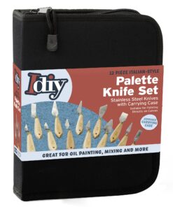 Palette Painting Knife Set 12 Pack with Carrying Case- Stainless Steel Art Paint Knives 16 81117mC5WmL