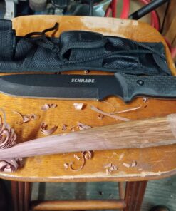 Schrade Bedrock High Carbon Steel Fixed Blade Knife with 7in Drop Point Blade for Buschcraft 38 8111I5qWx9L