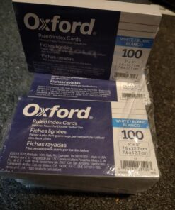 Oxford 31EE Ruled Index Cards, 3" x 5", White, 1,000 Cards (10 Packs of 100) (31) 3 x 5, 1000 Count 45 8112nqIifpL