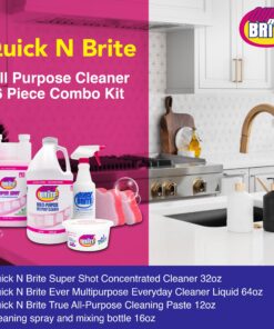 Quick N Brite All Purpose Cleaner, 6 Piece Combo Kit, with Concentrated Cleaner 64 oz 6 Piece Set 15 8113tj5BWL