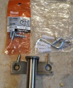 Wallniture Lyon 31.5" Wall Mount Kitchen Utensil Holder With 10 S Hooks For Hanging Pots and Pans Set 43 81149DMLQvL