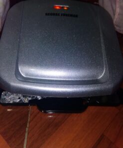 George Foreman GRP1060P Indoor Electric Grill, 4-Serving, Platinum 28 8114sm2bB6L