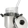 Excelsteel 6 Quart Stainless Steel Stove Top Deep Fryer,Silver 29 8118bv2QFPL