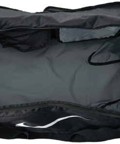 Nike Brasilia Training Duffel Bag, Versatile Bag with Padded Strap and Mesh Exterior Pocket, Medium, Black/Black/White 18 8118o74lQL