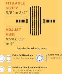 Universal Fit 00210, Flat Free, Hand Truck All Purpose Utility Tire, 4.10/3.50-4" 34 811BPN0VKTL