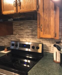 RoomMates RMK9026WP Natural Stacked Stone Peel and Stick Wallpaper Light Gray 55 811D4260PML