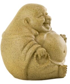 Top Collection Mini Happy Buddha Laughing Statue - Hand Painted Essence of Joy Big Belly Buddha in Sandstone Finish - 3.25Inch Collectible East Asian New Age Lucky Buddha Figurine 16 811EGGtolTL