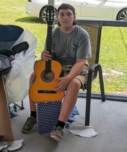 Best Choice Products 38in Beginner All Wood Acoustic Guitar Starter Kit w/Gig Bag, Digital Tuner, 6 Celluloid Picks, Nylon Strings, Capo, Cloth, Strap w/Pick Holder - Natural 37 811FO9b79BL