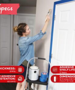 XFasten Professional Blue Painters Tape, Multi-Use, 3/4 Inches x 60 Yards (3-Pack) - Produces Sharp Lines and Residue-Free Artisan Grade Clean Release Wall Trim Tape 3/4 Inches x 60 Yards (3-Pack) 18 811H3zsWFUL