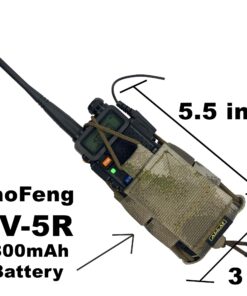 MOLLE Tactical Pouch Bag Radio Phone GPS Holster Holder BaoFeng Two-Way BF-F8HP UV-5R UV-82HP UV-5X3 UV-82C Garmin Retevis Motorola T460 T600 MR350R MH230R Midland Arcshell A-tacs AU 12 811HWDkC3L