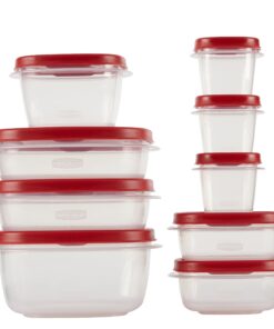 Rubbermaid Easy Find Lids Food Storage-Containers, Racer Red, 18-Piece Set 7 811HuBWBJL